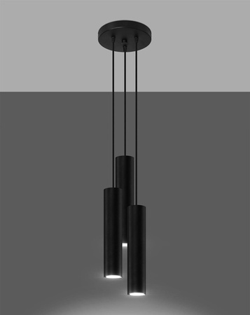 Lampa wisząca LAGOS 3P czarny (SL.1079) - Sollux