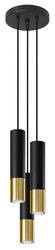 Lampa wisząca LOOPEZ 3P czarny/złoty (SL.0955) - Sollux