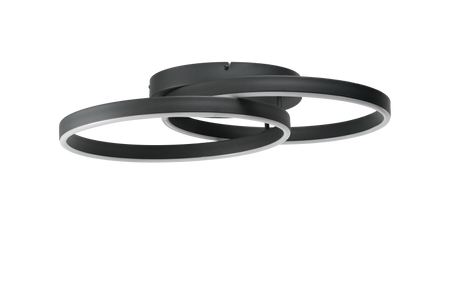 Nowoczesna czarna lampa sufitowa HALO TOP 65+45 BK (AZ6215) - Azzardo
