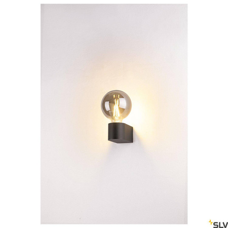 FITU CUBE, wewnętrzna lampa ścienna natynkowa, E27, czarna (1004738) - SLV