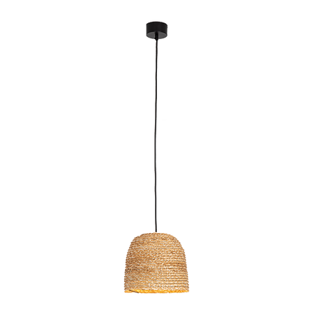 PENDANT LAMP NATURAL BRAIDED WHEAT 1XE27 (22166 Zambelis) - Zambelis
