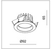 LED lampa NEW-130 MINI-6W Black IP44 CRI80 3000K (03363B) - ZARlight