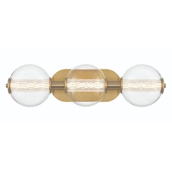 Kinkiet Atomo - 3 źródła światła - Szczotkowane złoto (QN-ATOMO-3W-BG) - Quintiesse