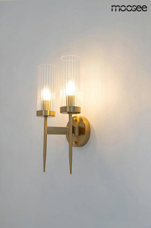 MOOSEE lampa ścienna TORCH TWIN złota (MSE010400199) - Moosee