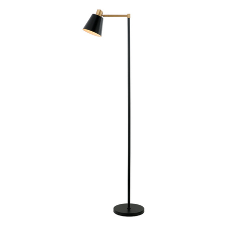 FLOOR LAMP E27 MAX 25W IRON BLACK -GOLD COLOR CLASS I ON OFF SWITCH (20216 Zambelis) - Zambelis