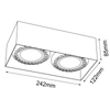 Plafon Cage out 0-2 - Czarny (85 mm)   (1269) - Brosline