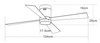CEILING FAN WHITE MAT MAPLE WOOD-WHITE 15W LED (19137 Zambelis) - Zambelis