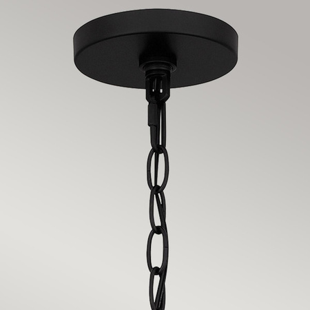 Lampa wisząca z plecionki rattanowej Teton (QZ-TETON-5P-MBK) - Elstead Lighting