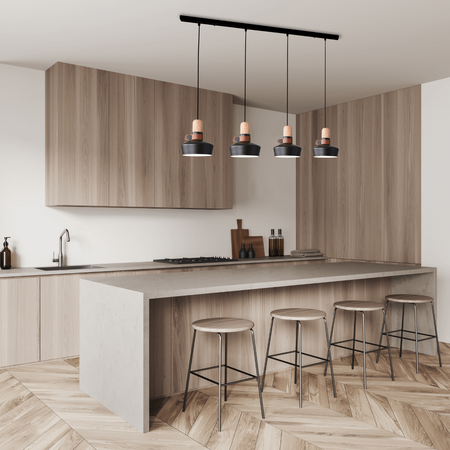 PENDANT LIGHT 4XE27 MAX 40W BLACK (1993-B Zambelis) - Zambelis