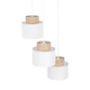 Kaskadowa lampa wisząca DUO WHITE JUTA 3 KOŁO  (2594) - TK Lighting