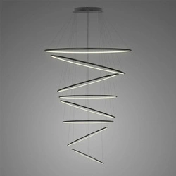 Lampa wisząca Ledowe Okręgi No.8 230 3k czarna Dali (LA088/P_230_in_3k_black_Dali) - ALTAVOLA DESIGN