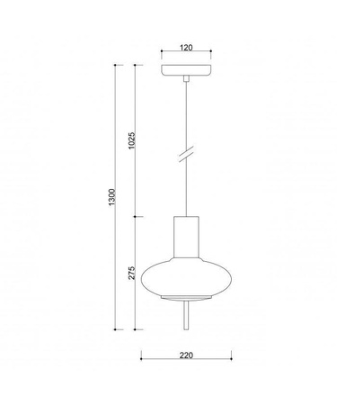 Lampa Wisząca TORNI A Kol. Czarny (TOA122P0) - Ummo
