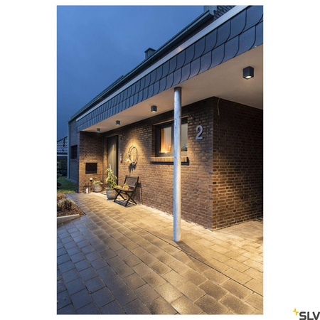 ENOLA SQUARE M, zewnętrzna oprawa sufitowa natynkowa LED, kolor antracytowy (1003421) - SLV