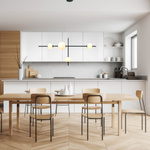 LED PENDANT LIGHT 18W 3000K GLASS & METAL WHITE-BLACK (20131 Zambelis) - Zambelis