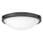 Średni plafon Collier - 3 źródła światła - Zgaszona czerń (HK-COLLIER-F-M-BX) - Elstead Lighting