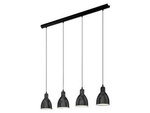 Lampa wisząca PRIDDY 4 czarna (49466 - Eglo) - żyrandol