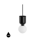 LUOTI czarna sufitowa lampa wisząca z podwyższoną szczelnością IP44 (LUA122PS0) - Ummo