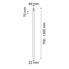 Lampa wpuszczana alha T - Platyna mat (700 mm)   (9420) - Dohar