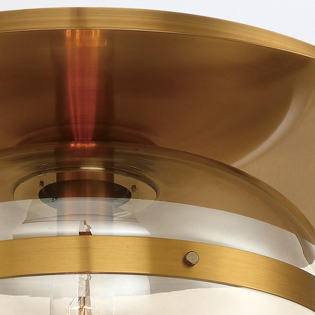 Średni plafon Nottingham - 1 źródło światła - Antyczny mosiądz (QN-NOTTINGHAM-F-M-AB) - Quintiesse