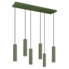 Lampa wisząca ze ściemniaczem Push Dimm/DALI2 IVAR 6L zielona oliwka LED 3000K (TH.589) - Thoro Lighting