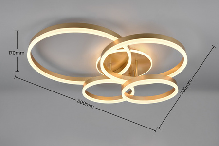 Geometryczna lampa przysufitowa DRAKE (632210479) - Trio