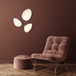 LED WALL LAMP 5W 3000K GLASS & IRON WHITE (20136 Zambelis) - Zambelis