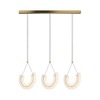LINE LED LIGHT 33W 3000K ALUMINIUM-GLASS GOLD (23031 Zambelis) - Zambelis