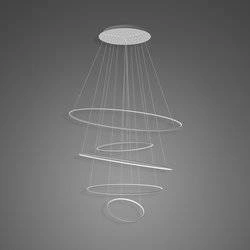 Lampa wisząca Ledowe okręgi No.5 Φ120 cm 4k srebrna Altavola Design (LA085/P_120_in_4k_silver) - ALTAVOLA DESIGN