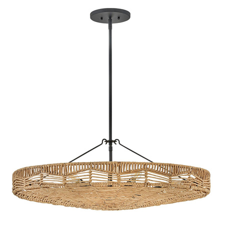 Lampa wisząca Ophelia - 6 źródeł światła - Czarny, karmelowy beż (QN-OPHELIA-6P-BK-CAM) - Quintiesse