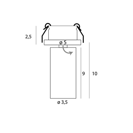 MAXLIGHT H0124 LAMPA SUFITOWA HALO C WHITE PODTYNKOWA