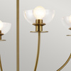 Elegancki żyrandol nad stół Sylvia Szczotkowane złoto (ALM-SYLVIA4-BG-CL) - Elstead Lighting