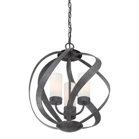 Latarnia wisząca Blacksmith - 3 źródła światła (QN-BLACKSMITH-3P-OBK) - Quintiesse