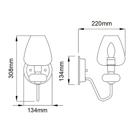 Kinkiet Armand (DL-ARMAND1-AB) - Elstead Lighting