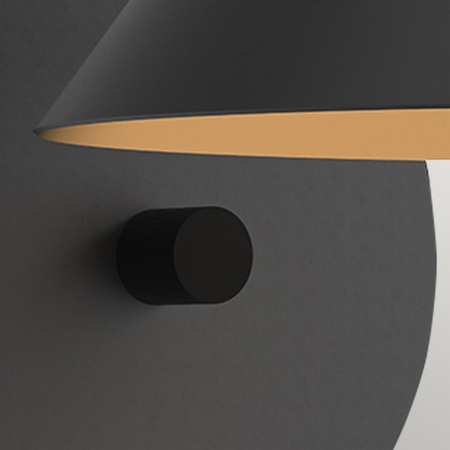Kinkiet Remyck - 1 źródło światła - Matowa czerń (ALM-REMYCK-1WB-BK) - Elstead Lighting