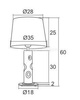 Lampa stołowa 1 pł.  NANCY ARGON 3843