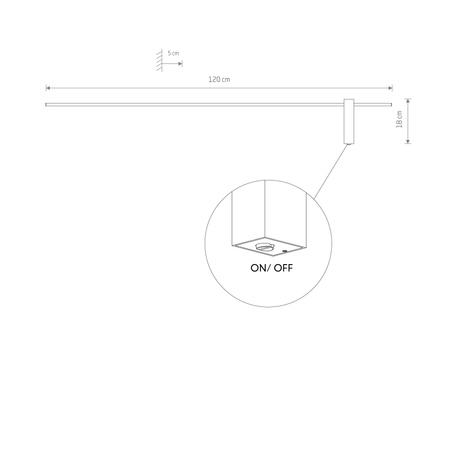 Kinkiet MOTIVE LED L 4000k (10851) - Nowodvorski