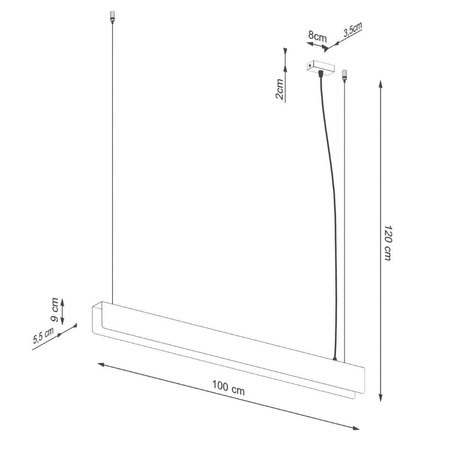 Nowoczesna lampa wisząca do kuchni SPARK złota (SL.1396) - Sollux Lighting