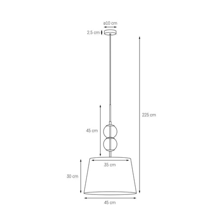 Lampa wisząca COCO rozm. M (11101105) - Kaspa