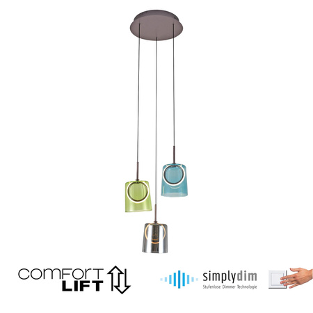 ZULA LAMPA WISZĄCA MULTIKOLOR (2543-70) - Paul Neuhaus