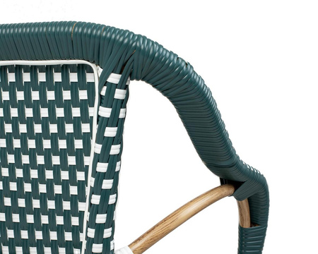 Krzesło ogrodowe CAFE MIRAMAR turkus /    morski rattan (KH1501100286) - King Home