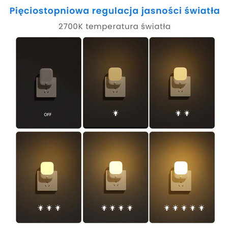 Lampka Wtykowa Pati 2700K + PIR (EKW1440) - Eko-Light