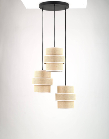 Lampa wisząca CALISTO JUTA 3 KOŁO (6098) - TK Lighting
