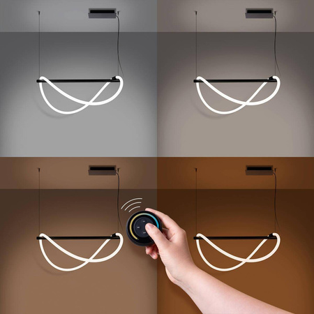 Lampa wisząca GALAKSE 84 czarna LED 2700-6500K (TH.279) - Thoro Lighting