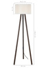 PIKO LAMPA PODŁOGOWA ORZECH/WALNUT-CREAM (ASZ.1608) - Zuma Line