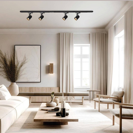 Zestaw Volf Track Czarny 4xGU10 1,5m (ML0684) - Milagro