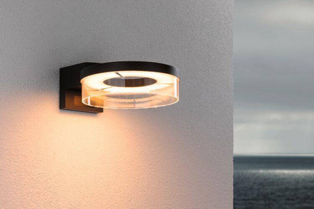 Oprawa elewacyjna CAPERA LED SH Zigbee12,5W 800lm 2200K-3000K czujnik ruchu i zmierzchu IP44 230V antracyt / aluminium (PL93113) - PAULMANN