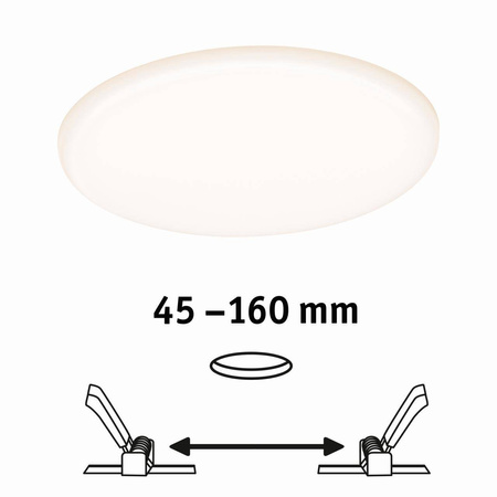 Veluna VariFit Panel LED IP44 17W 3000K 3-st ściemniane 185mm Tworzywo sztuczne (PL93063) - PAULMANN