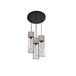 PENDANT 3L CONCRETE STEEL (1662 Zambelis) - Zambelis