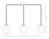 LINE LIGHT 3XG9 OPAL GLASS SANDY BLACK (22146 Zambelis) - Zambelis
