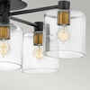Lampa sufitowa Axel - Czarny/ Stary mosiądz (QN-AXEL5-BK) - Quintiesse